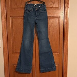 Wrangler Women's Dark Blue High-Rise Flare Jeans